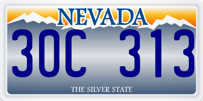 NV license plate 30C313