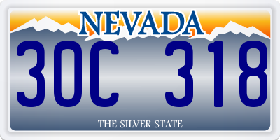 NV license plate 30C318