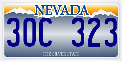 NV license plate 30C323