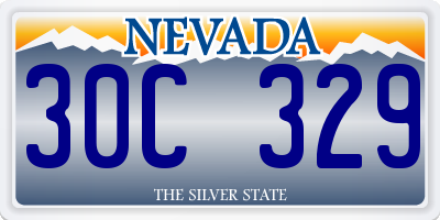 NV license plate 30C329