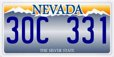 NV license plate 30C331