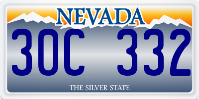 NV license plate 30C332