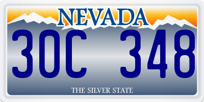 NV license plate 30C348