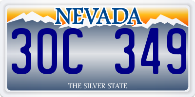 NV license plate 30C349