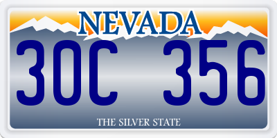 NV license plate 30C356