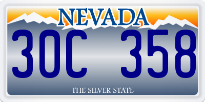 NV license plate 30C358