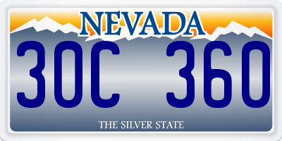 NV license plate 30C360