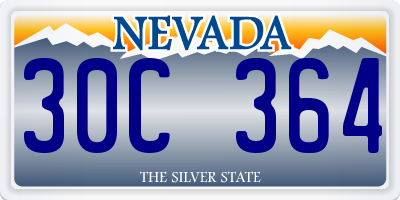 NV license plate 30C364