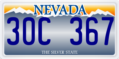 NV license plate 30C367