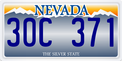NV license plate 30C371