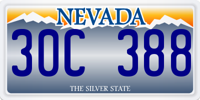 NV license plate 30C388