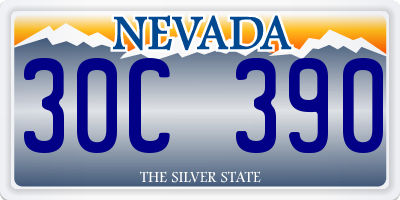 NV license plate 30C390