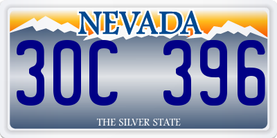 NV license plate 30C396