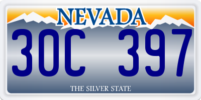 NV license plate 30C397