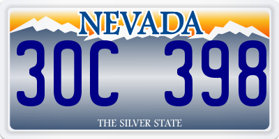 NV license plate 30C398