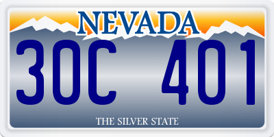 NV license plate 30C401