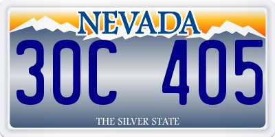 NV license plate 30C405