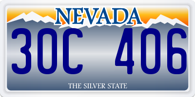 NV license plate 30C406