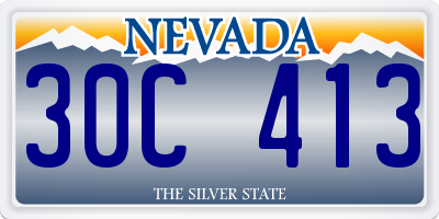 NV license plate 30C413