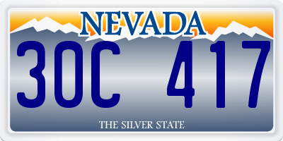 NV license plate 30C417