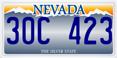 NV license plate 30C423