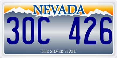 NV license plate 30C426