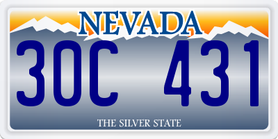 NV license plate 30C431