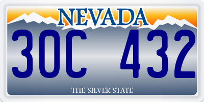 NV license plate 30C432