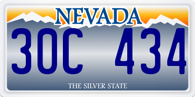NV license plate 30C434