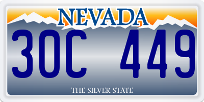NV license plate 30C449