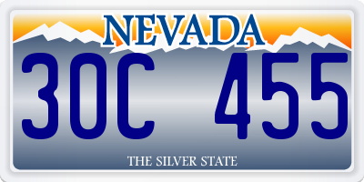 NV license plate 30C455