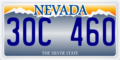 NV license plate 30C460