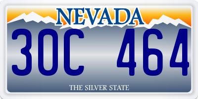 NV license plate 30C464