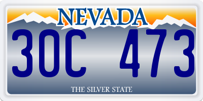 NV license plate 30C473