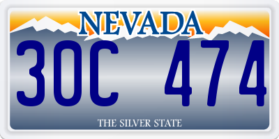 NV license plate 30C474