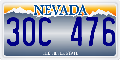 NV license plate 30C476
