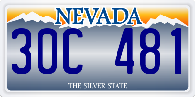 NV license plate 30C481