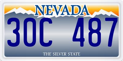 NV license plate 30C487