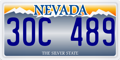 NV license plate 30C489