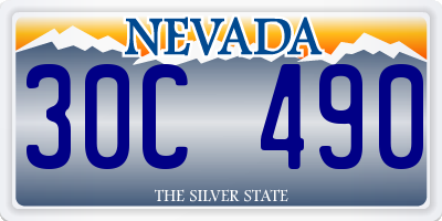 NV license plate 30C490