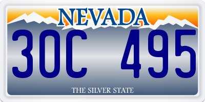 NV license plate 30C495
