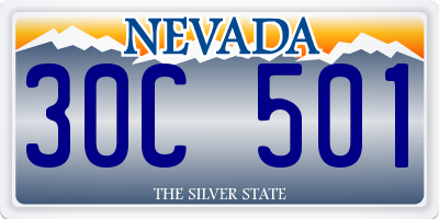 NV license plate 30C501