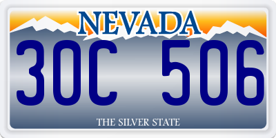 NV license plate 30C506