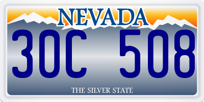 NV license plate 30C508