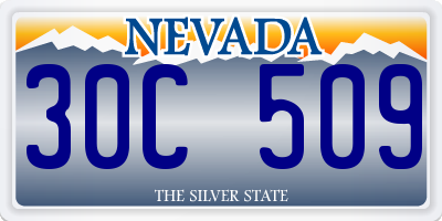 NV license plate 30C509