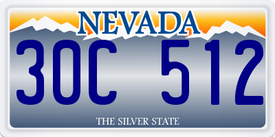 NV license plate 30C512