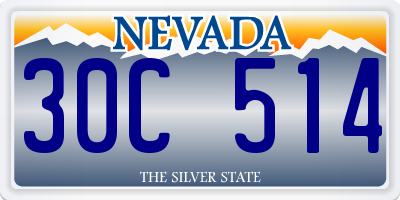 NV license plate 30C514