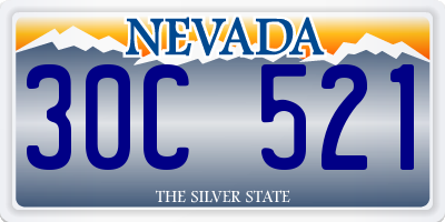NV license plate 30C521