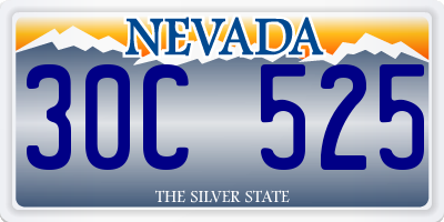 NV license plate 30C525