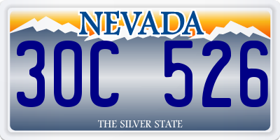 NV license plate 30C526